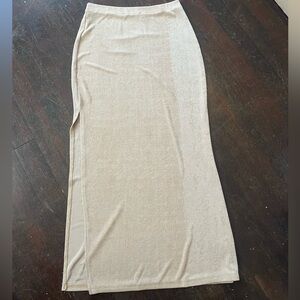 gold maxi skirt